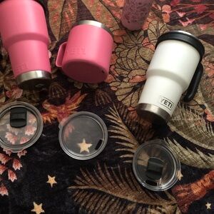YETI Pink Tumbler and Bottle Collection